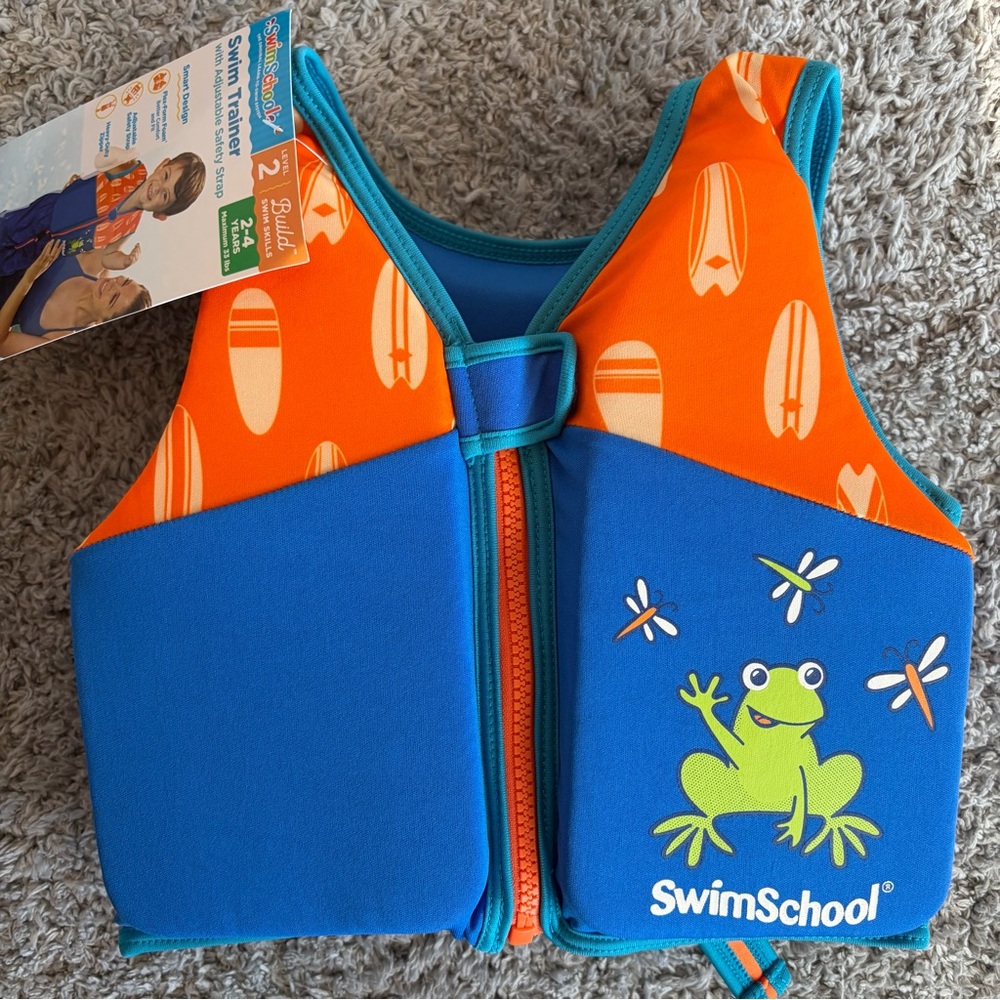 ✨$10✨NWT•SwimSchool | Swim Trainer Vest | Level 2
| 2-4 yo | Max 33lbs